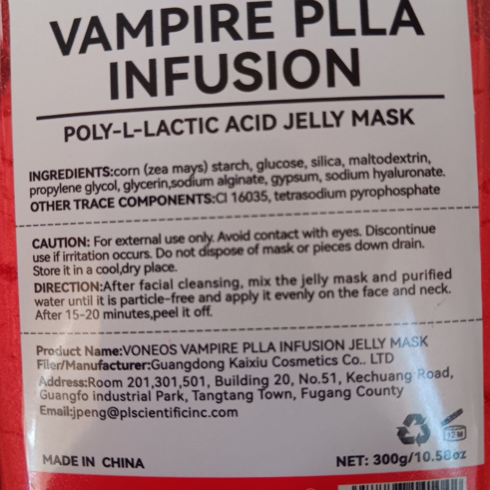 VONEOS Vampire Plla Infusion Jelly Mask Powder 10.58 oz - Picture 4 of 6